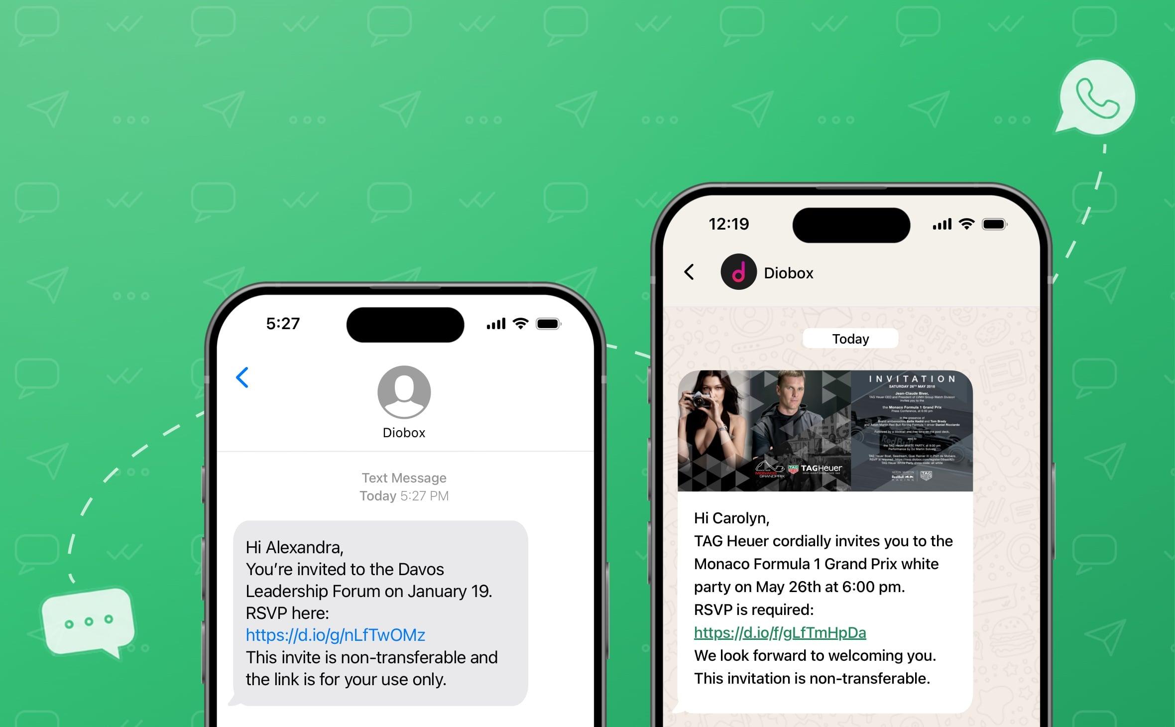 Texting screen