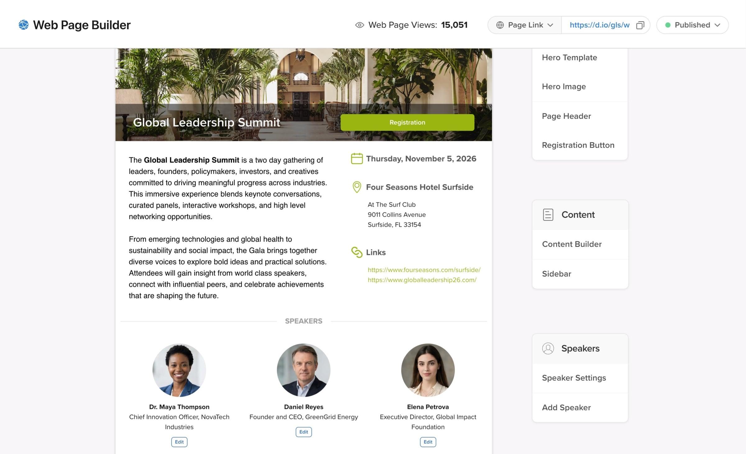 Webpage Builder: Content Builder
