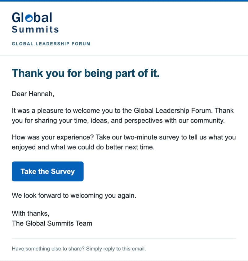 Email invitation example 7