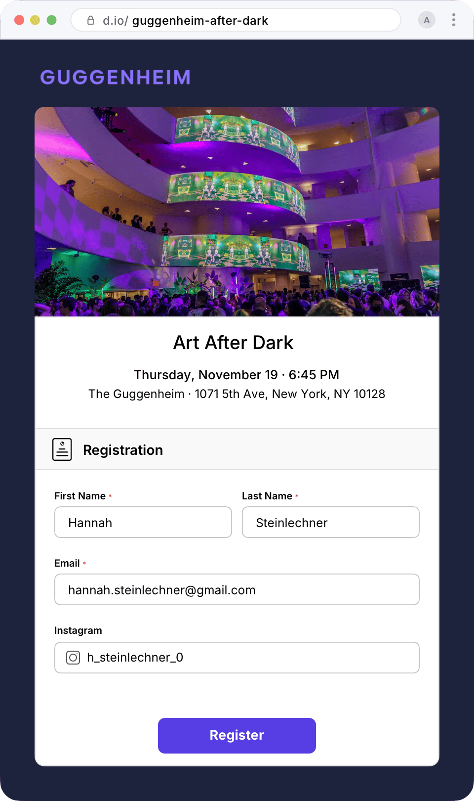 Registration Forms