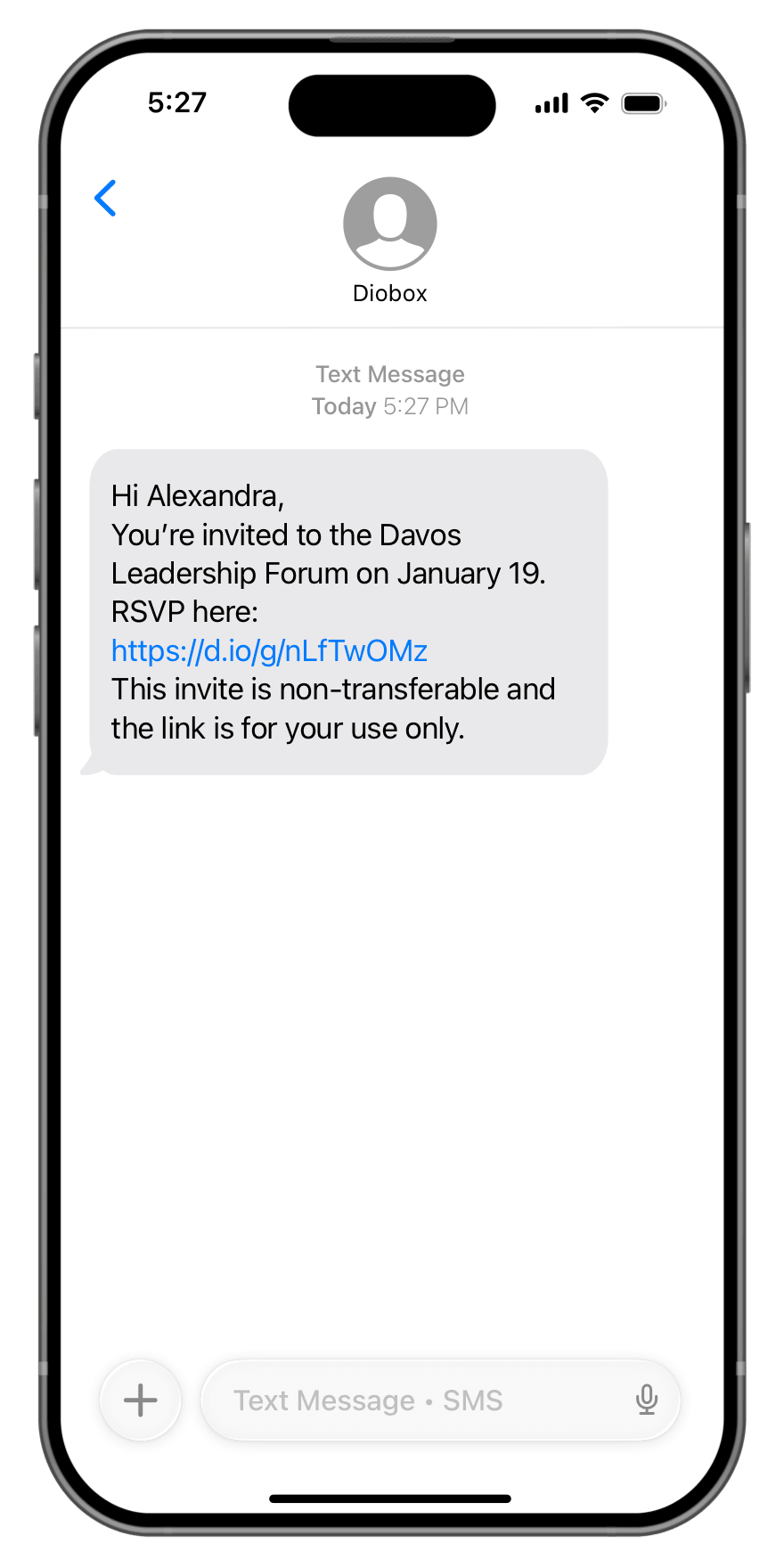Individual or bulk SMS invitations your guests open within minutes.